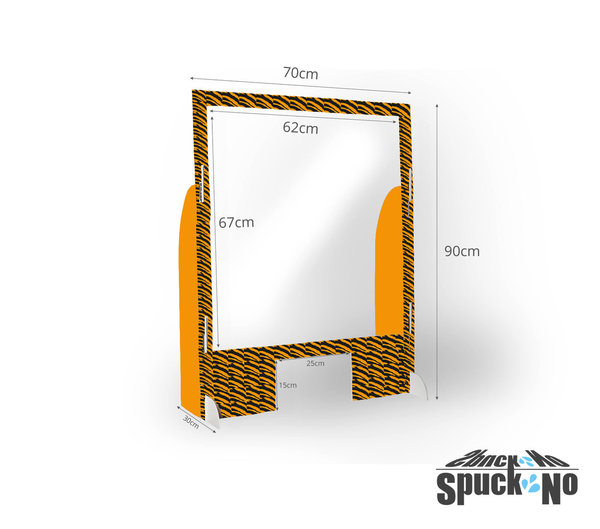 Design Spuckschutz | SpuckNo | individuell bedruckt | werbewirksamer Spuckschutz